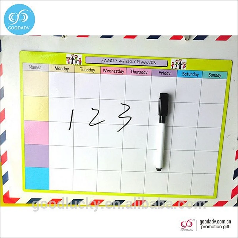 wholesale calendar dry erase fridge magnet writing board for china factory