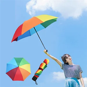 Rainbow colorful mini umberella ladies full body umbrella for sale