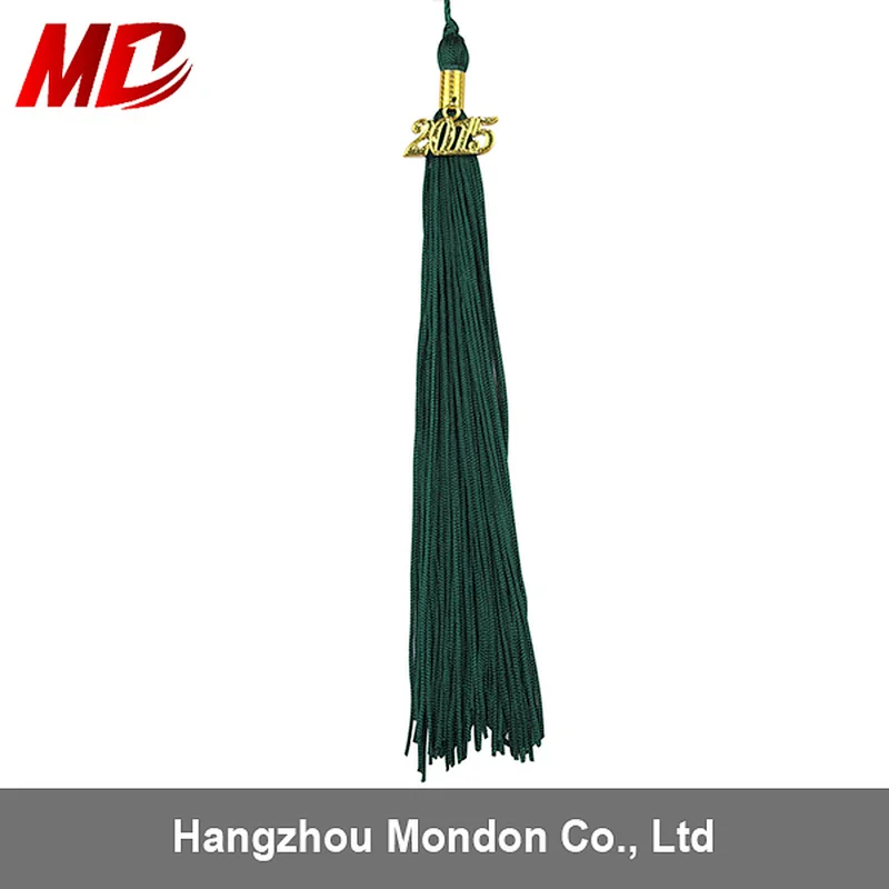 Wholesale Forest Green with Yearcharm 2016 graduation tassels