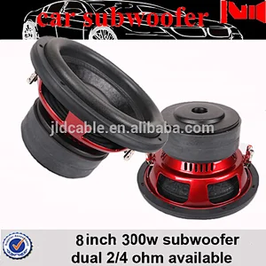 double magnet motor 8inch dual 2 ohm 300w rms powered car woofer speaker