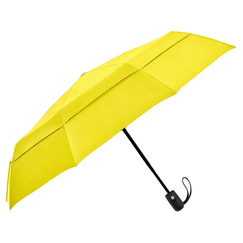 Amazon best sell Windproof Double Canopy Auto Open/Close Button Compact Travel Umbrella