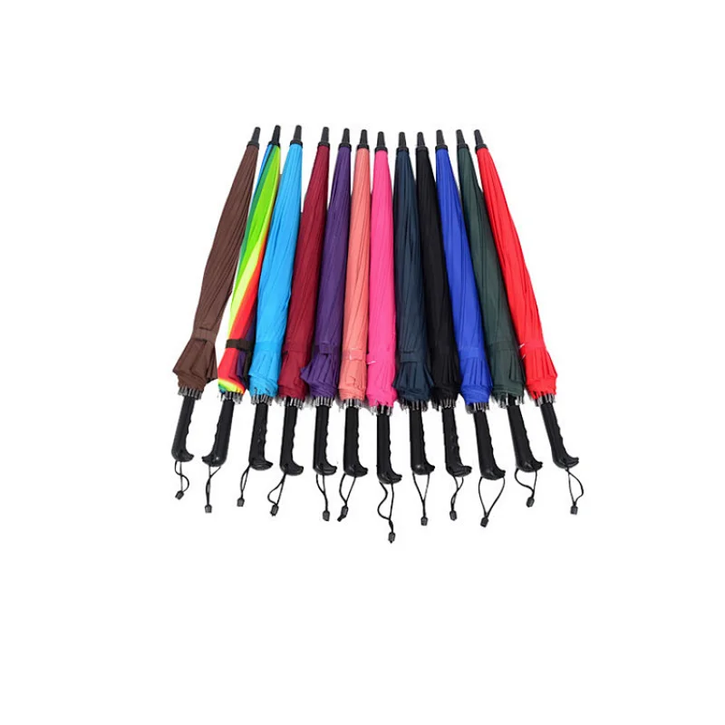 Automatic wind-proof plastic Auto open straight umberella colorful for sale