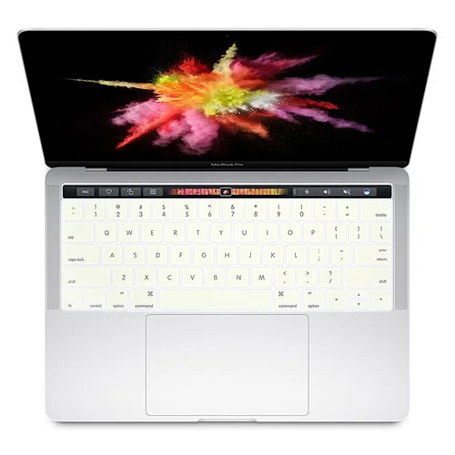 Cream Color Silicone Keyboard Covers Keypad Skins Protector For Mac book Pro 13