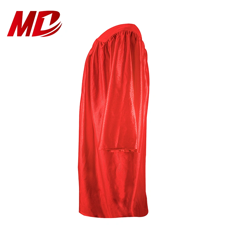 Factory price shiny red kindergarten graduation gown & cap