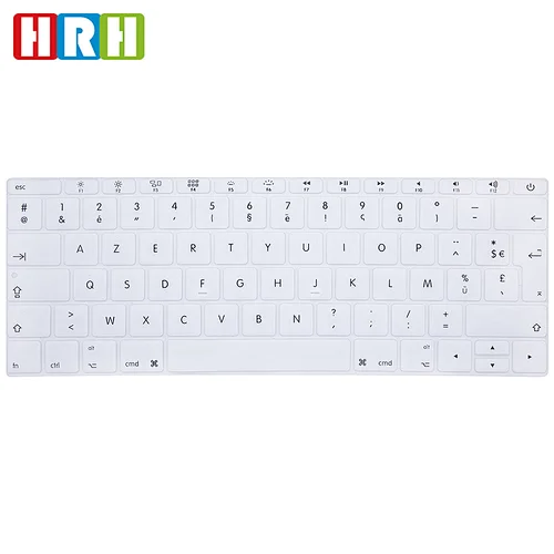 Waterproof Silicone French Keyboard Protective Film keyboard cover for Macbook Pro Retina 12