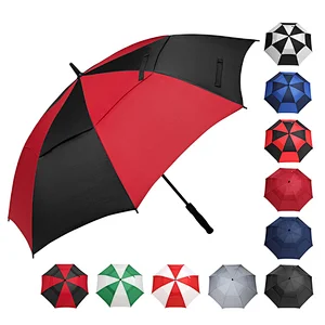 Large carbon fiber automitic straight golf umbrella