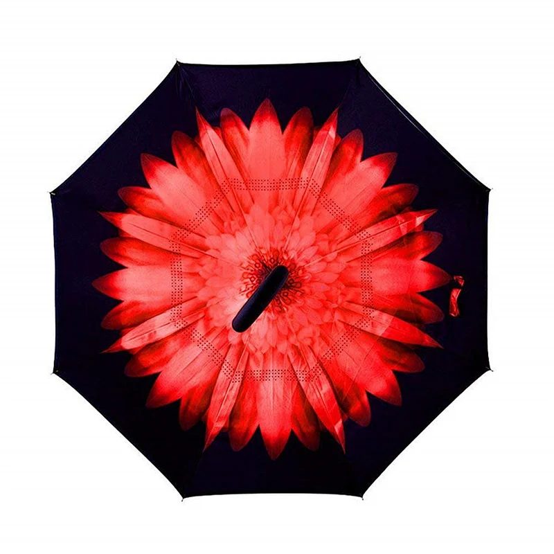 Wind-resistant automatic inverted umbrella