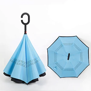 Paraguas invertido de los paraguas del revés de la lluvia del fabricante de China 24inch