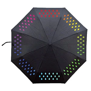 Customised disposable full printing magic color change umbrella