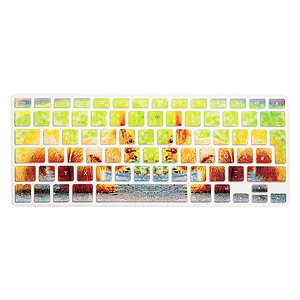 Stylish Design Custom Silicone Keyboard German Covers laptop skin for Macbook Air A1466 European Version