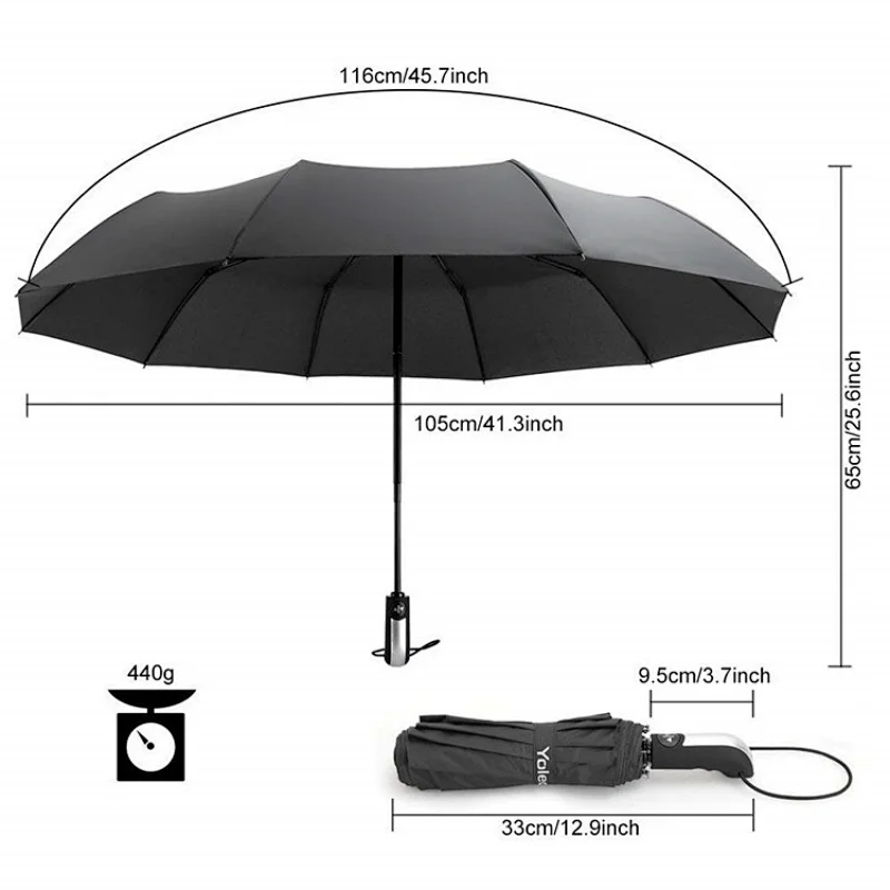 Windproof Travel Auto Open Close Inverted Design Lightweight Foldable Automatic Umbrella for Large Two Person