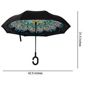 New products double layer windproof mini parapluie payung reverse folding umbrella