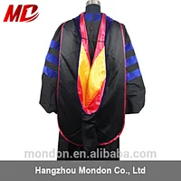 doctoral graduation gown package -- gown,hood,tudor bonnet