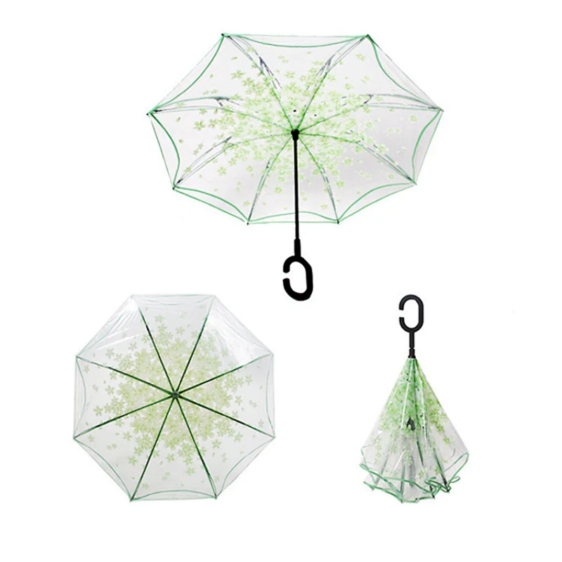 Custom printed upside down folding reverse inverted pvc dome rain umbrella
