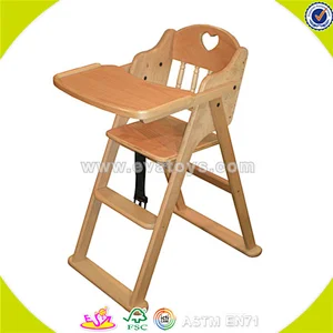wholesale latest wooden baby feeding chair for children hot sale best quality wooden feeding chair W08F013