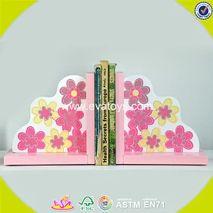 wholesale beautiful wooden bookend for girls popular wooden bookend for girls W08D054