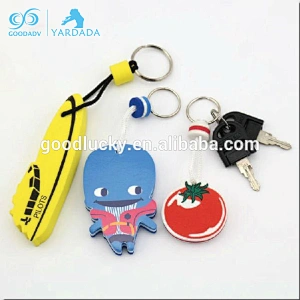 OEM cheap custom foam eva key chain / eva floating keychain