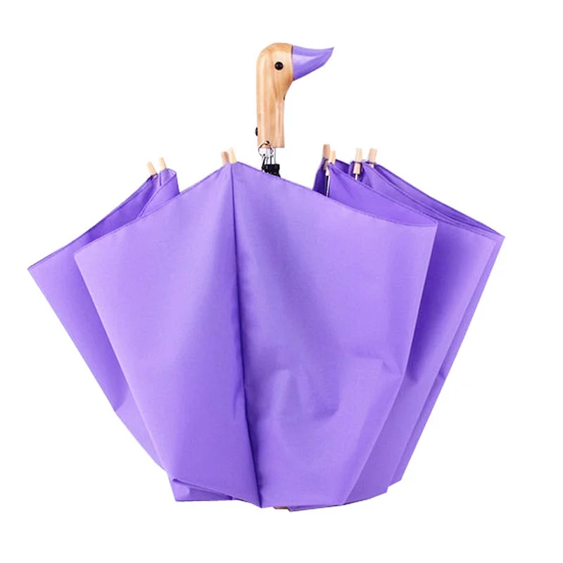 Home & garden Cheap new design UV Protect three foldable duck head handle umbrella for sale