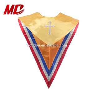 Adult Stoles Custom Request Gold for College Graduation V stole