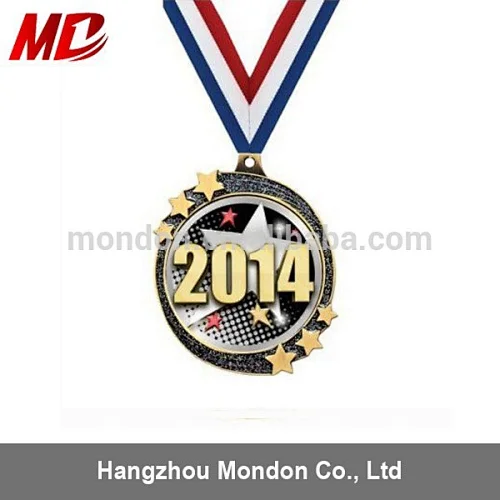 Custom School Graduation Engraved Gold Metal Medallion