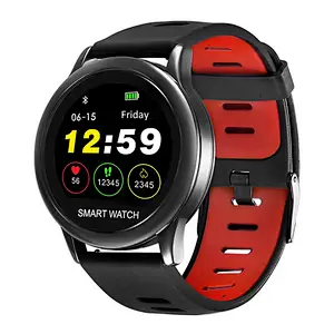 Touch Screen Round Smart Watch With Blood Pressure Monitors