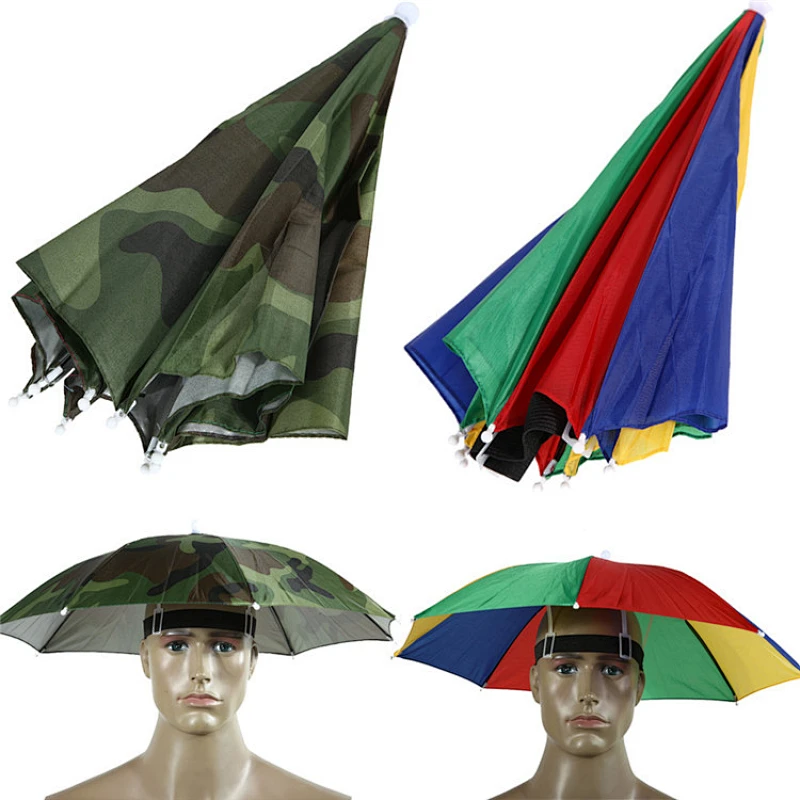 Paraguas promocional al por mayor del sombrero duro del casquillo adulto del niño del color del camuflaje