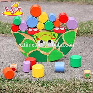 Wholesale tortoise pattern kids wooden balance toy for education W11F049