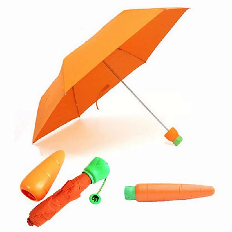 Creative Vegetable Shape Series mini Umbrella Cartoon Banana Chili Carrot Corn Children Umbrella