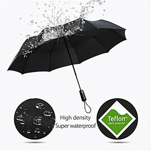 Amazon basics repel windproof teflon coating commercial automatic travel umbrella