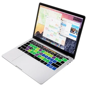 Ali baba Wholesalelaptop keyboard custom Final Cut Pro X Hot key Silicone Keyboard Protector For mac keyboard Pro With Touch bar