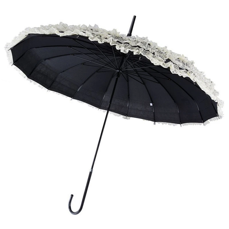 Hot selling custom logo printed victorias secret straight umbrella for women