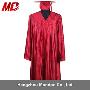 Wholesale Adult Graduation Uniform Shiny Cap and Gown