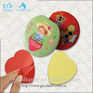 Heart shaped or amy shape notepads cheap custom notepads