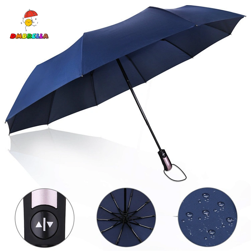 Amazon Windproof Ligero Travel Umbrella Compacto Automático Open and Close Umbrella Unbreakable 10 Ribs Golf Umbrellas