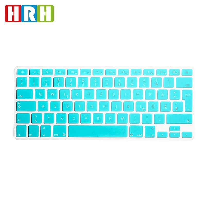 hot keys keyboard german custom silicone skin Keyboard  cover Skin for macbook air 13 inch keyboard European Version
