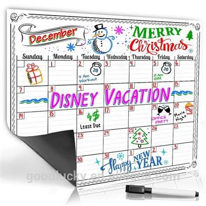 children drawing board calendar dry erase board