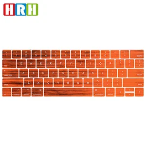 Custom Silicone English Keyboard Cover laptop skin apply for macbook wood skin Pro with Touch Bar A1706 A1707 keyboard protector