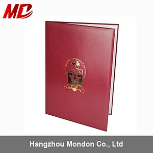 Discount smooth leather A4 certificate folder