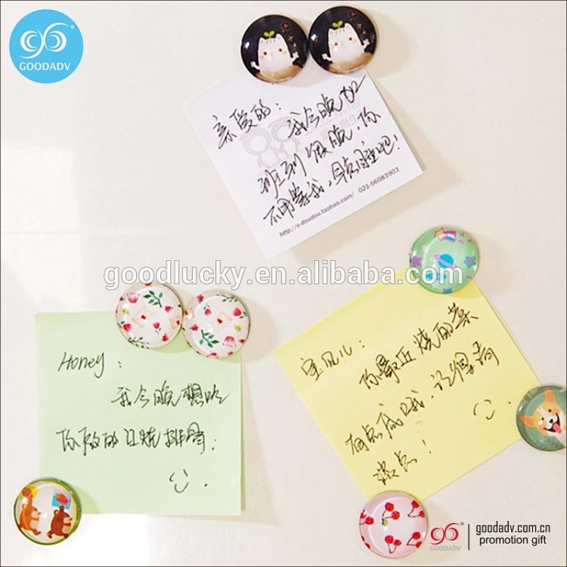 dome glass sticker magnet round