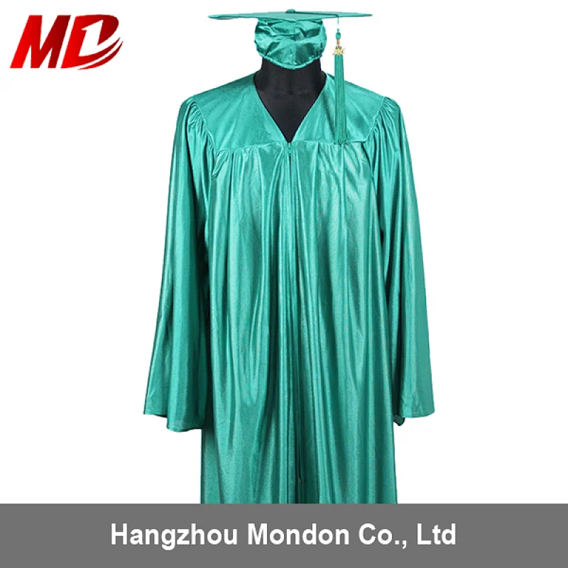 Wholesale Adult Graduation Uniform Shiny Cap and Gown