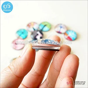 Promotional gifts transparent crystal glass fridge magnet sticker
