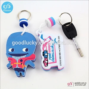 Hot selling advertising gift eva foam floating keychain with custom printed logo