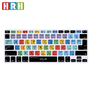 Wholesale Durable Customized Ado be Photo shop PS Functional Silicone laptop with russian keyboard Skin For Mac book