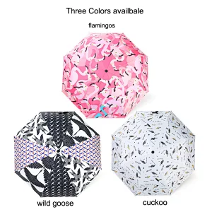 Custom design Promotional full print flamingo mini umbrella
