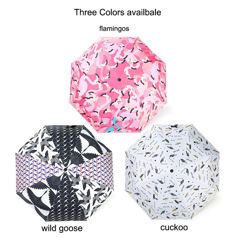 Custom design Promotional full print flamingo mini umbrella