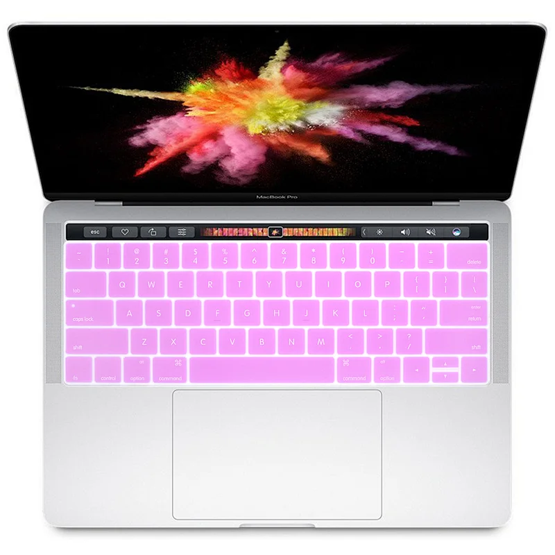 Cream Color Silicone Keyboard Covers Keypad Skins Protector For Mac book Pro 13