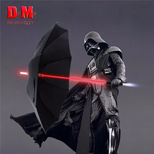 Led light handle umbrella With Hand Torch