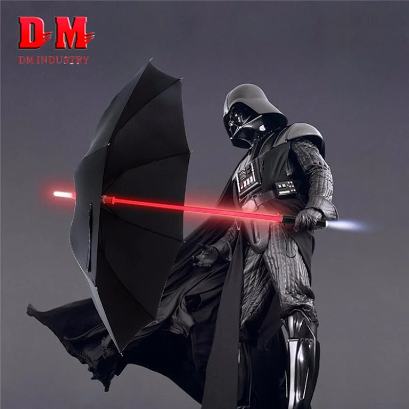 Led light handle umbrella With Hand Torch