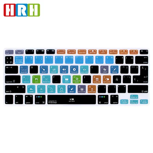 Online Retail Store Durable FL Studio Fruity Loops Functional keyboard Cover Silicone Skin  For Macbook Pro retina