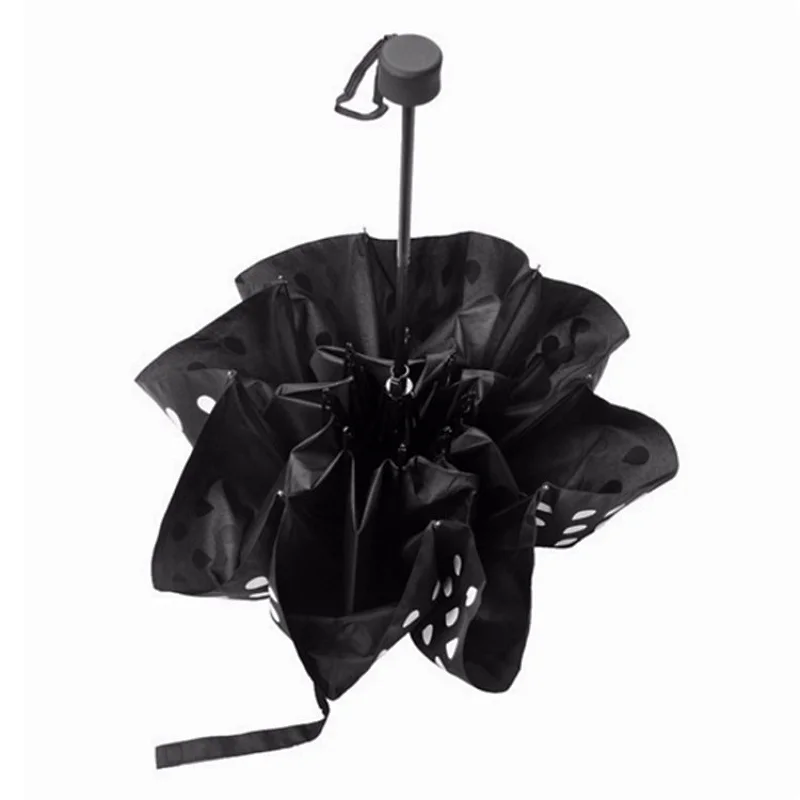 Bright Color Changing 3 Fold Rain Umbrella Water Discoloration When Meet Water Rain Gear